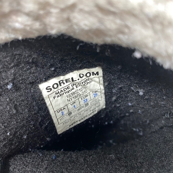 Sorel Waterproof Insulated Yoot Pac Winter Snow Boots NY1879-010 SZ 2 little kid - Picture 8 of 10